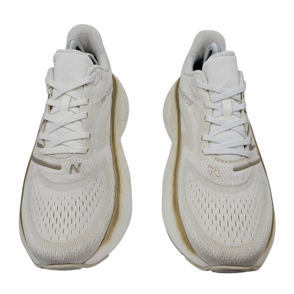 New Balance Fresh Foam X More v4 Womens 10.5 B White Gold Running Shoes Sneakers - Picture 5 of 12
